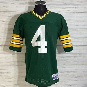 USA Champion Football Jersey Sewn On Patch 4 Green Bay Yellow Medium Shirt